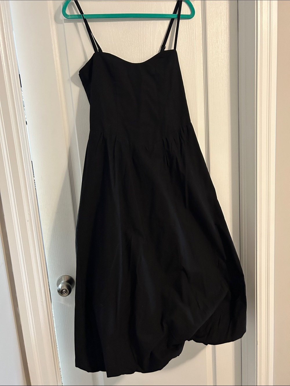 OAK + FORT Black cotton bubble maxi dress